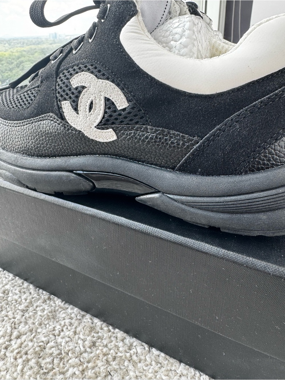 Black & White Logo Sneakers - Picture 2 of 5